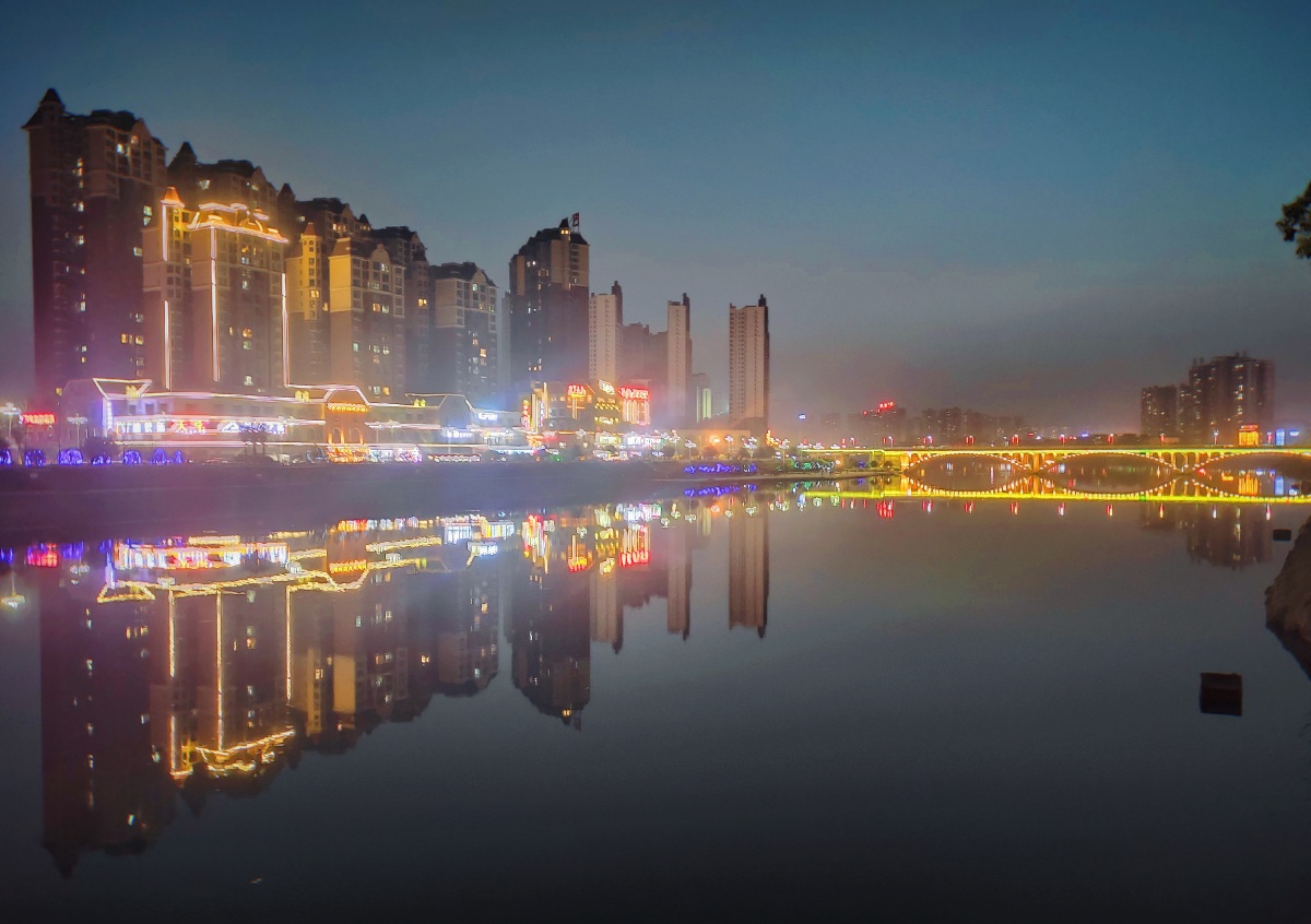 隆回城市夜景