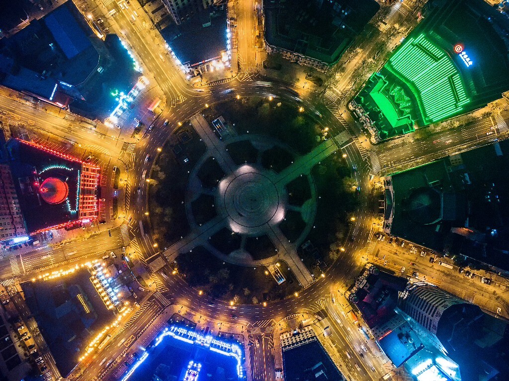 大连中山广场航拍