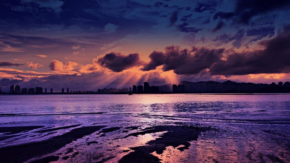 暮霭沉沉海生烟