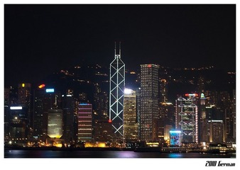 Hong Kong Night Scene - Victoria Harbor
