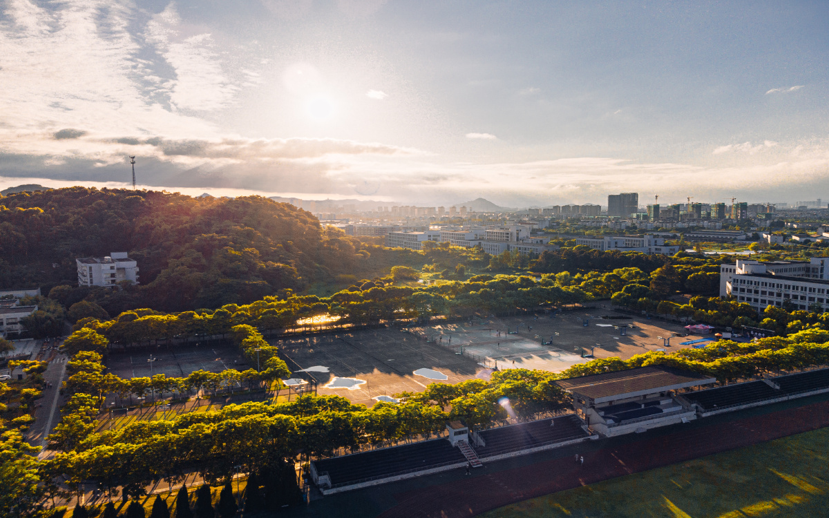 大疆dji air2&mini2 绍兴文理学院南山校区 绍兴夕阳 航拍 风景