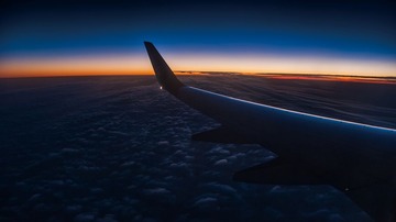 Flight sunset