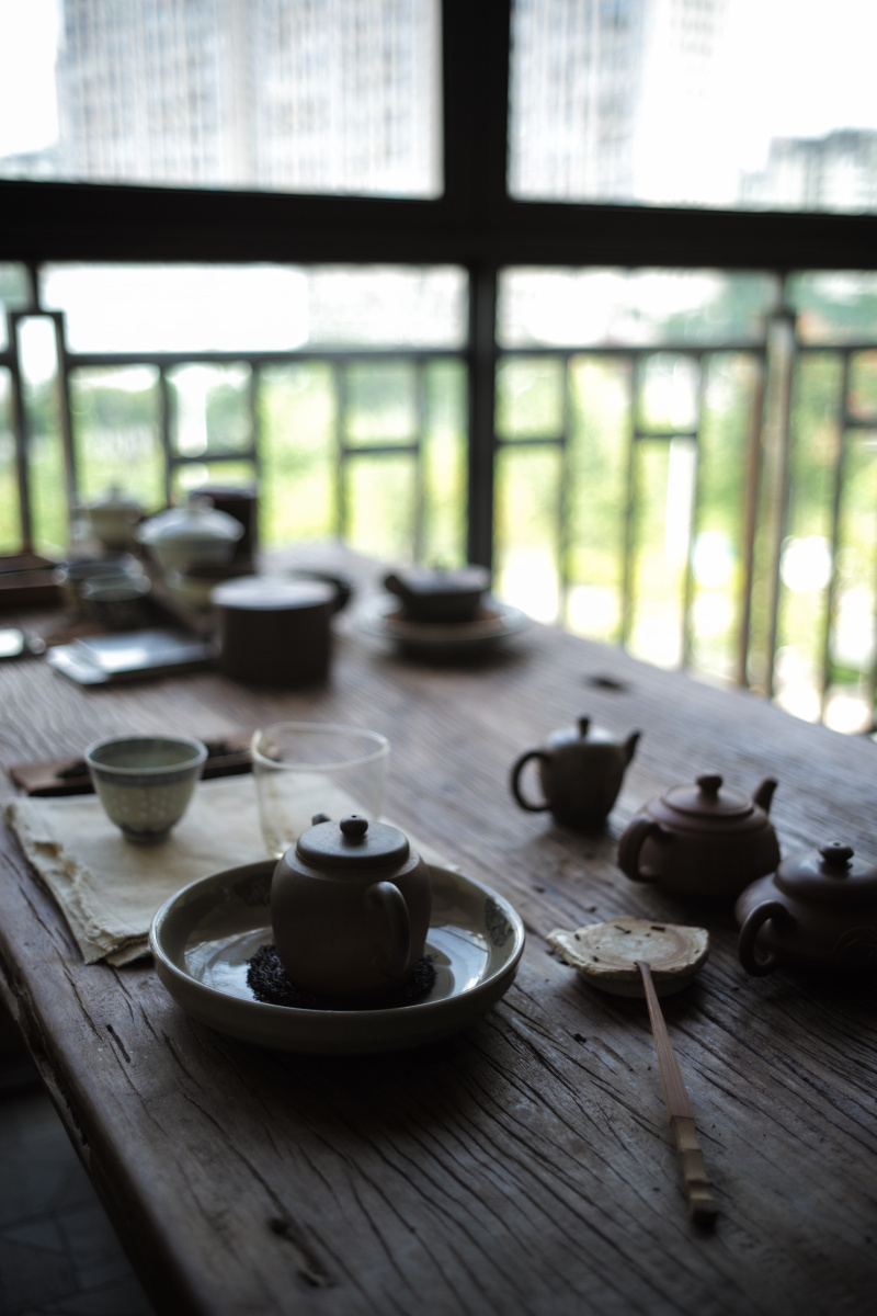 传统陶器原木风格禅意喝茶四大名陶的钦州坭兴陶茶器