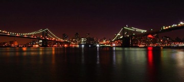 Manhattan Bridge and Brooklyn Bridge
