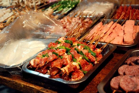 香格里拉的烧烤……牦牛肉<br />
