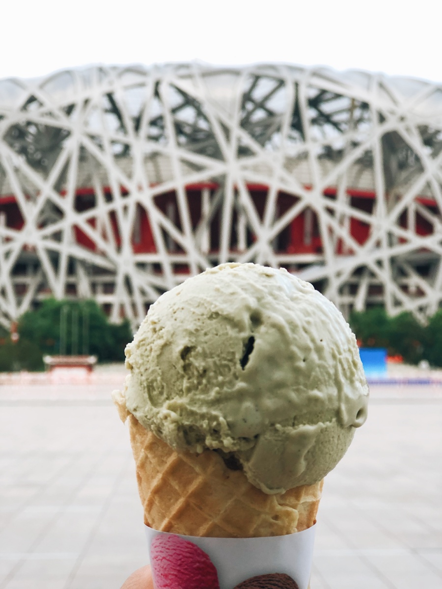 鸟巢 冰激凌 球状冰激淋