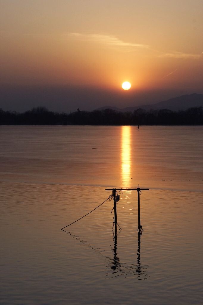 夕阳下的昆明湖