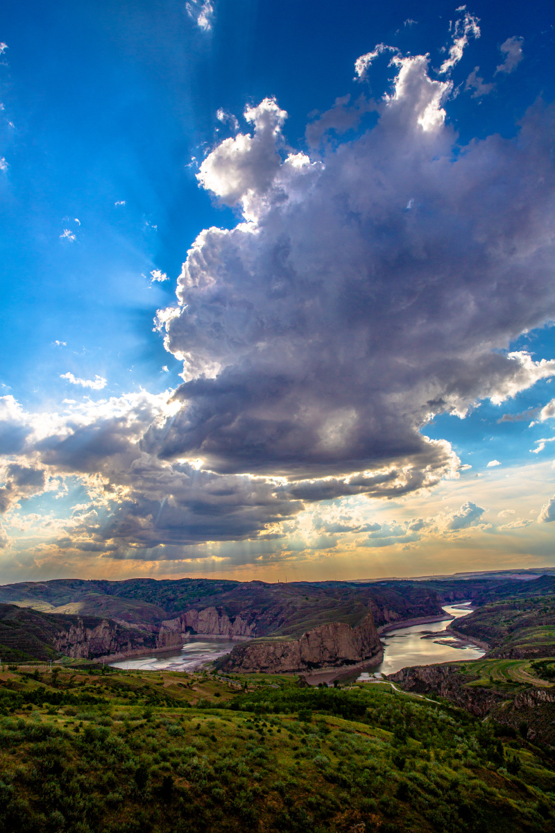 黄河老牛湾国家地质公园景色 #内蒙呼市清水河县太极湾景区