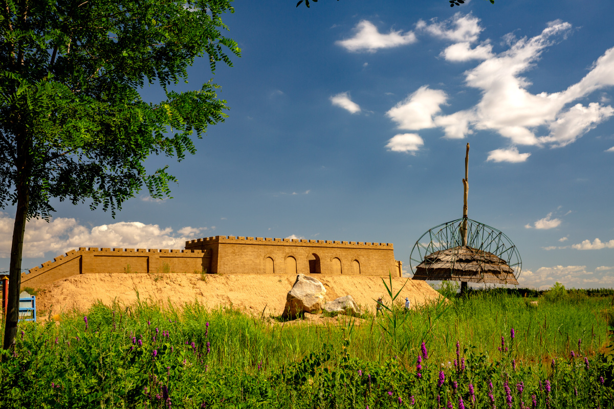 纳林湖文化沙雕园内蒙巴彦淖尔市磴口县乌兰布和农场