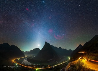英雄大峡谷的冬季星空