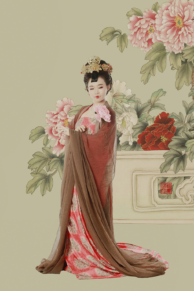 《洛阳红》簪花仕女图 - 浩仔摄影师 - 图虫