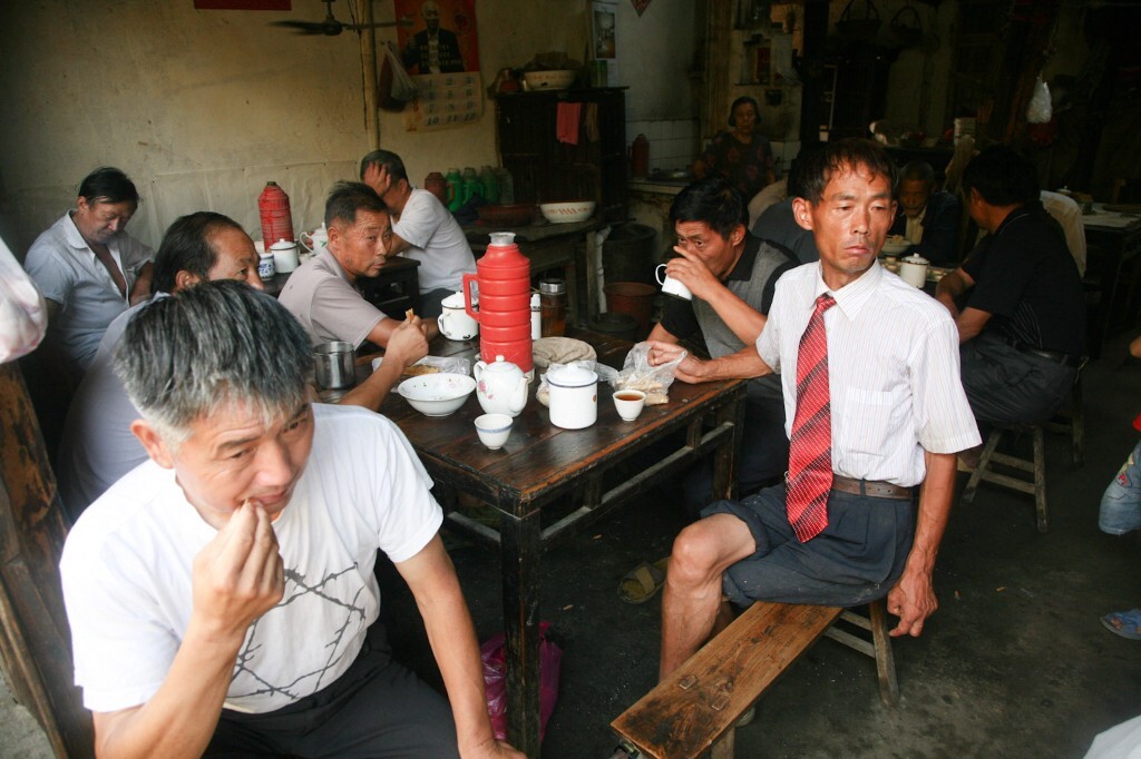 2009年8月13日,常州潘墅老茶馆。潘墅现已拆迁。