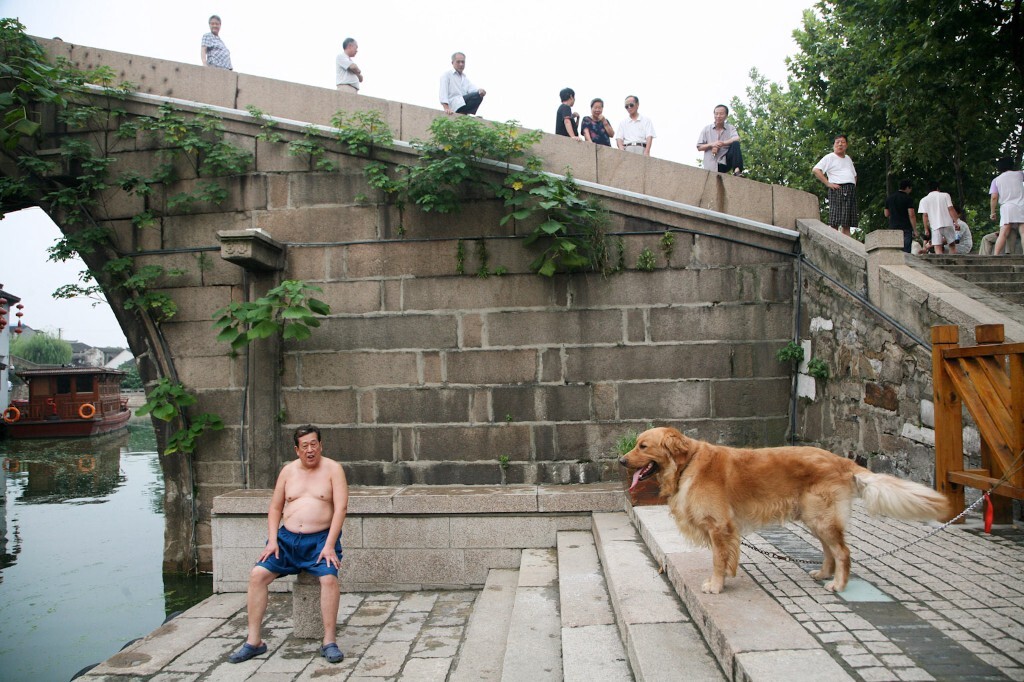 2010年8月18日,无锡古运河清名桥,桥上桥下。
