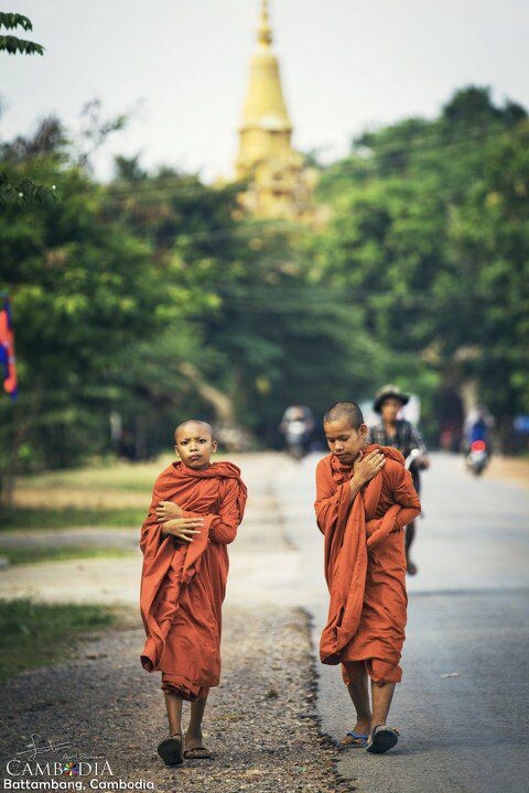 STE_0105-1<br />
从巴南回马德望路边偶遇两个年轻的僧侣