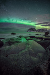 Uttakleiv Beach-极光