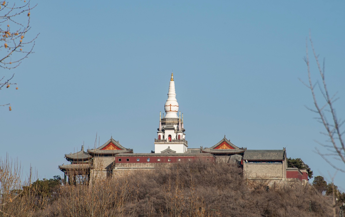春节期间拍摄的香山周边古塔图1玉泉山静明园定光塔楼阁式砖塔图23妙