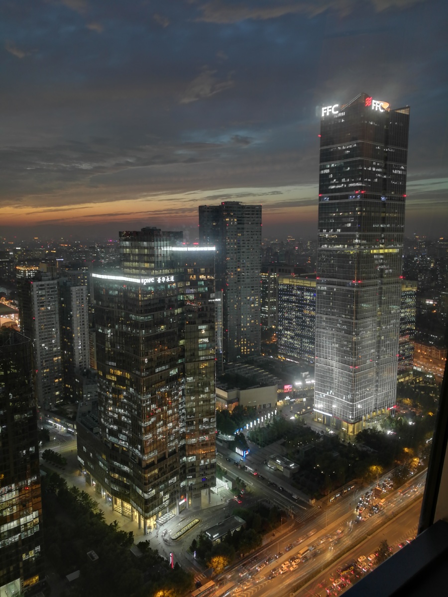 手机拍摄北京cbd夜景