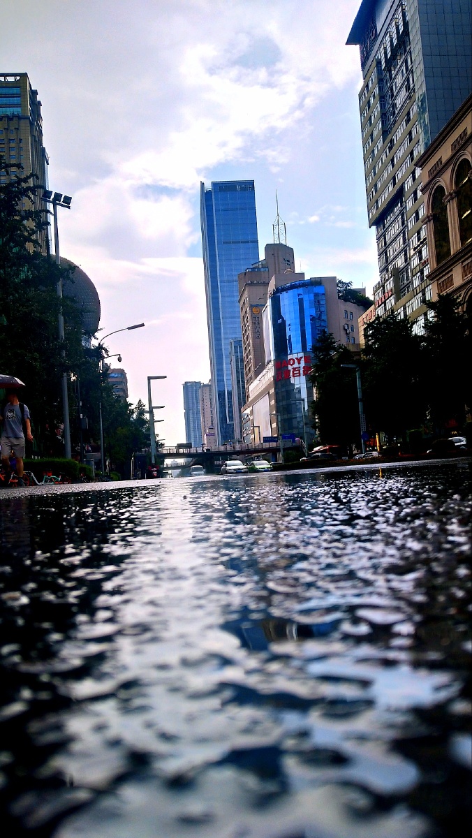 雨后春熙路的美景