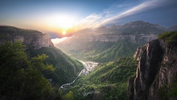 万仙山晨光