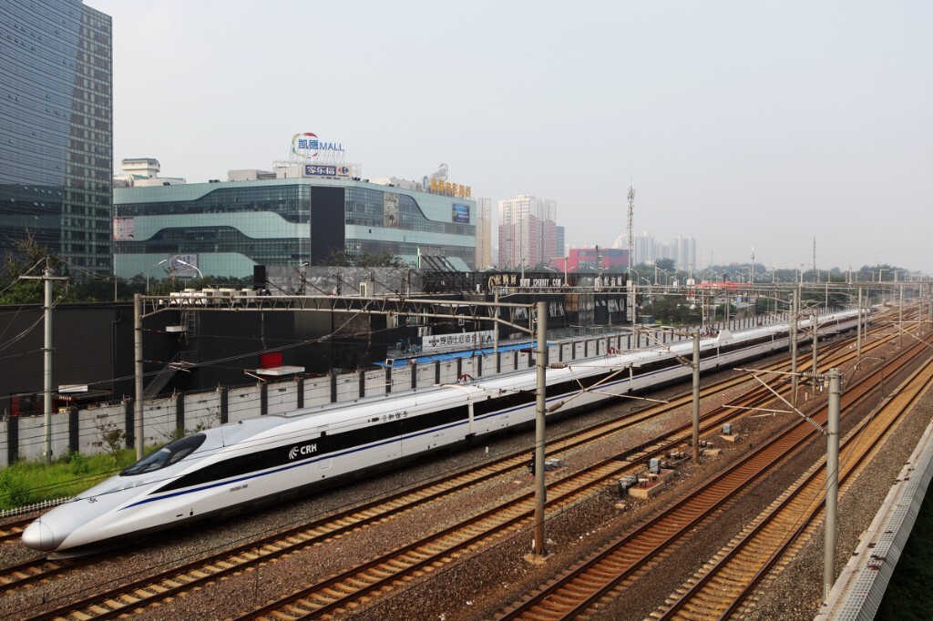 CRH380A-2808 - 北京, 铁路, 高铁, 翠林天桥 - 