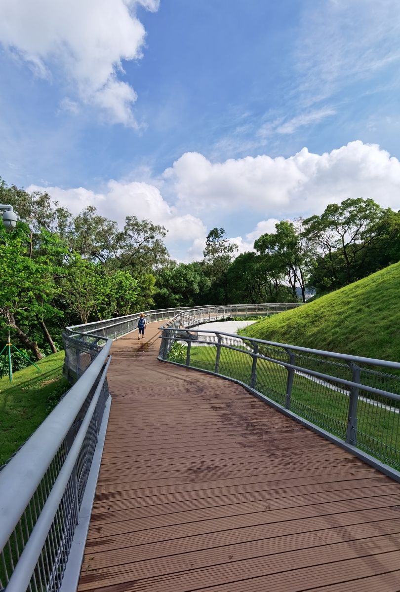 吸氧健步好去处广州空中云道雕塑公园至麓湖公园段云道是白云山麓湖
