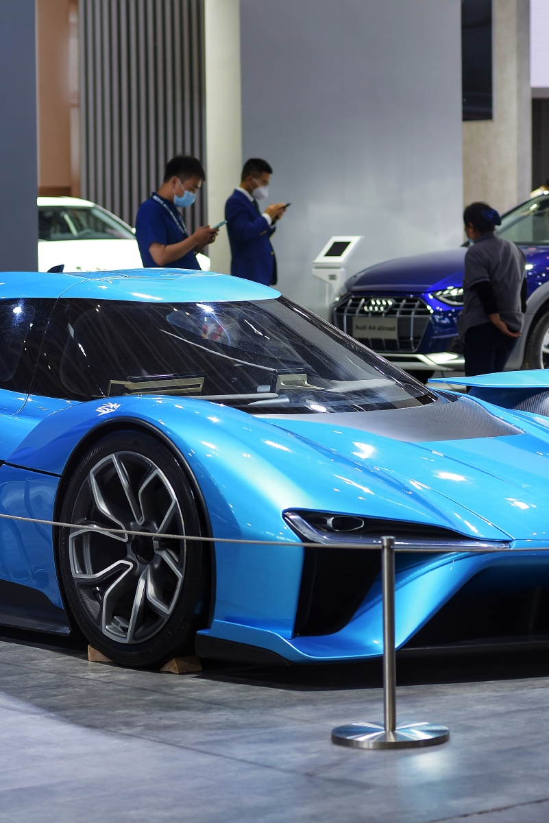 2021西安十一车展随拍蔚来跑车