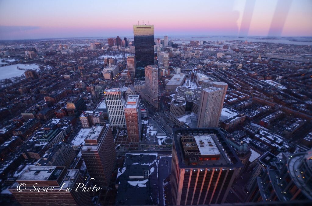 夕阳下的boston