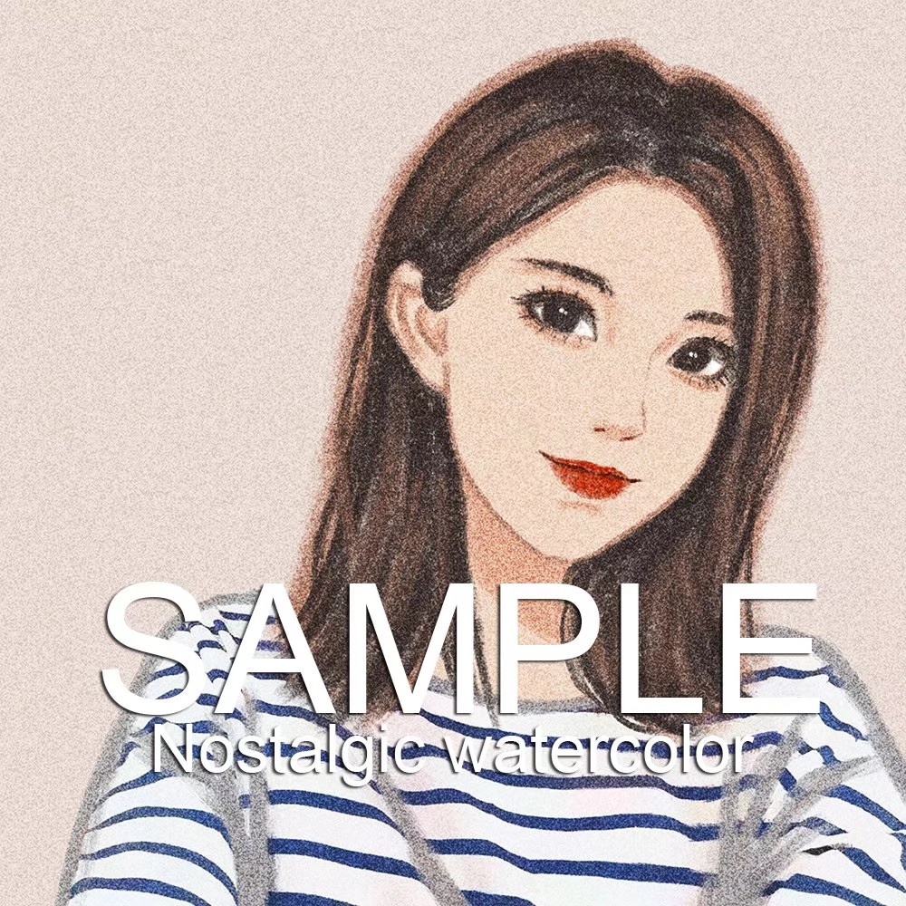 水彩小头像真人变漫画让你的头像与众不同一眼就记住你