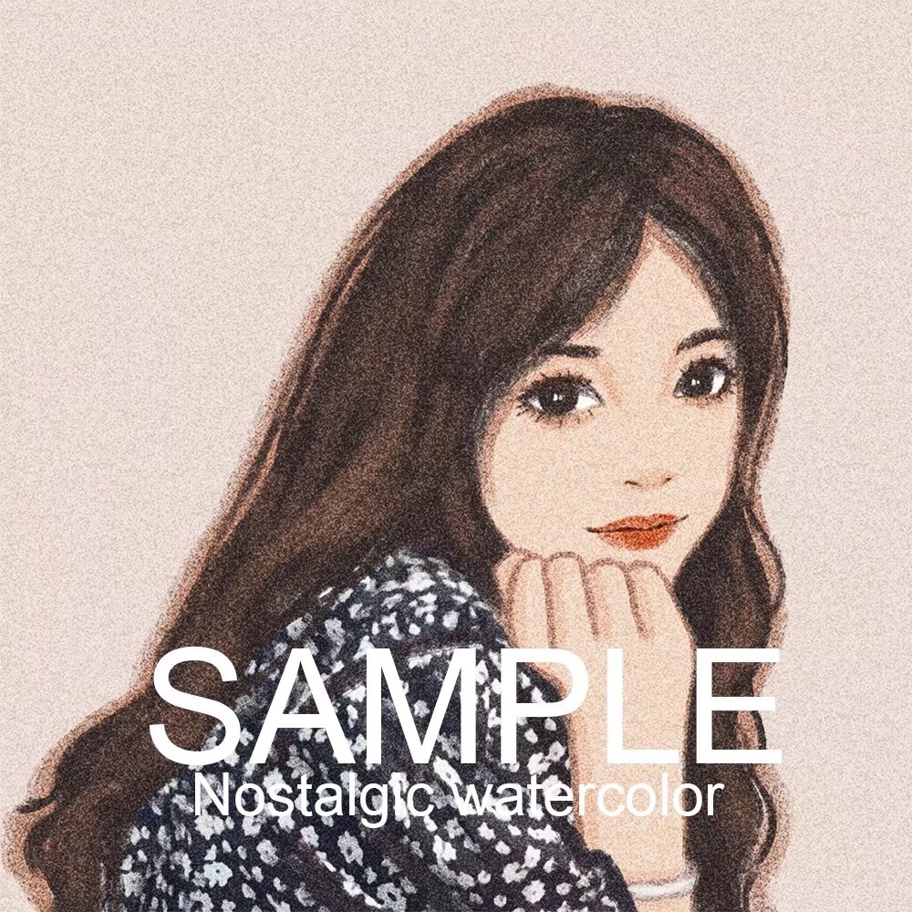 水彩小头像真人变漫画让你的头像与众不同一眼就记住你