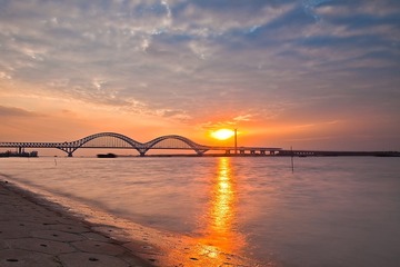 大胜关日落