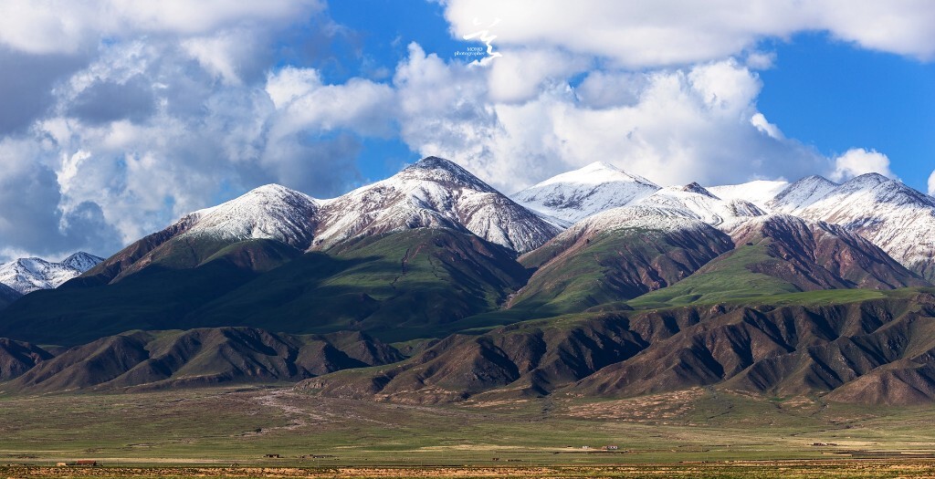 高速公路都敢停车下来拍，可见你有多吸引我，胖嘟嘟，萌萌哒雪山，一层一层的颜色，好想念你～