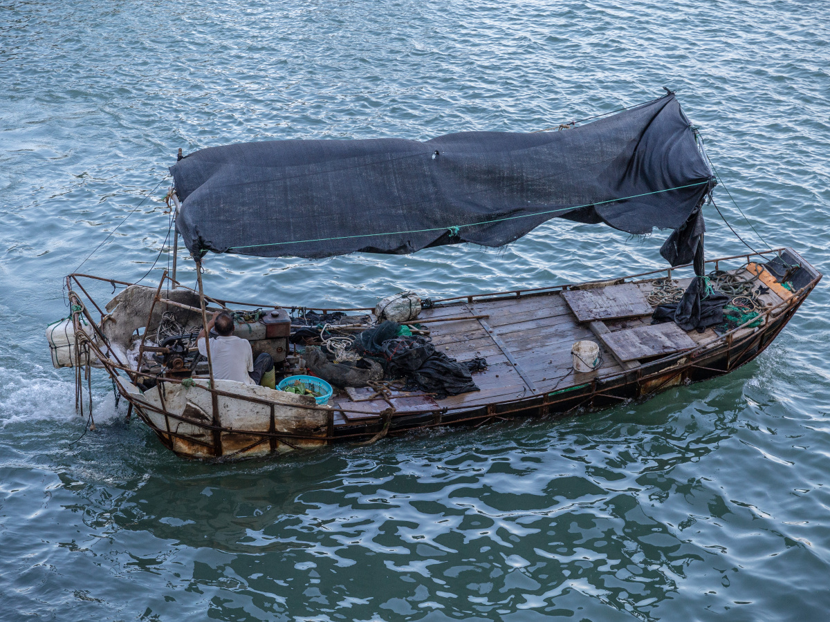 奇达港口的渔船