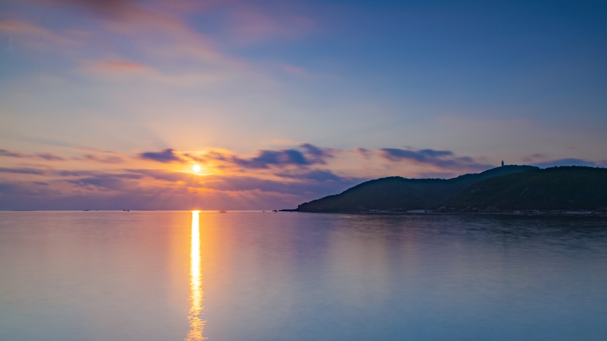 海南后海日出
