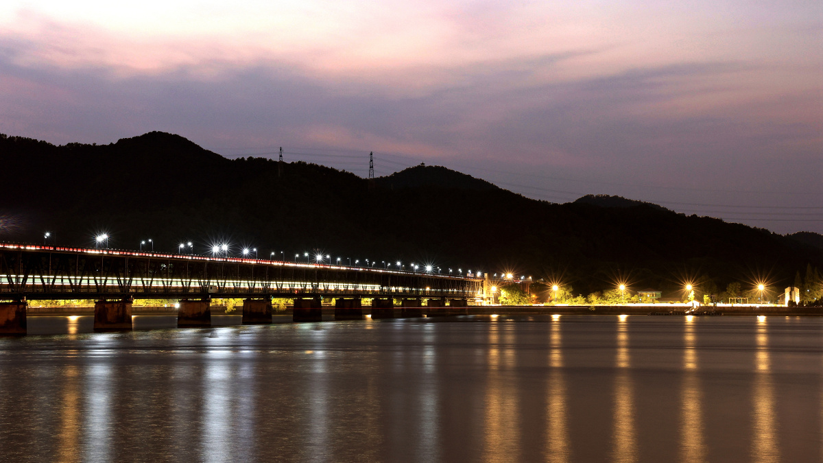 钱塘江大桥夜景