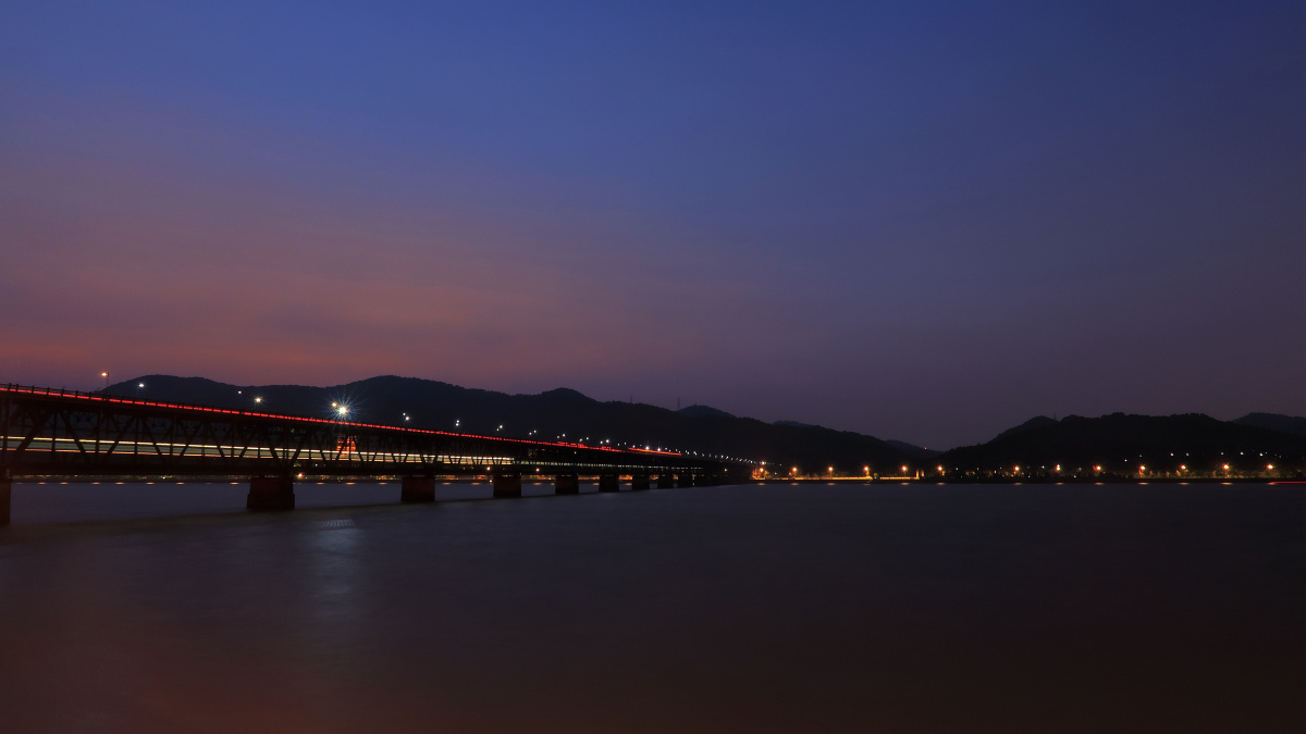 钱塘江大桥夜景