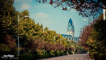 学校钟水印