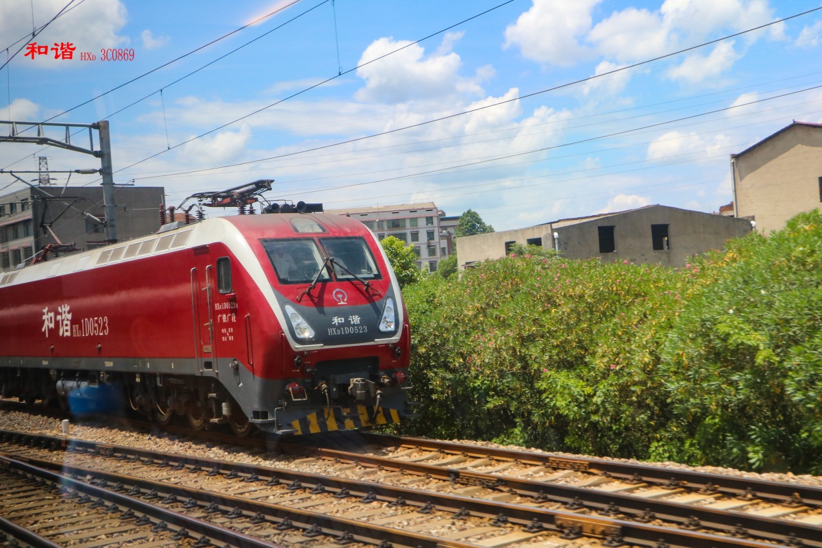 永州站遇广铁广段和谐电1d0523单机