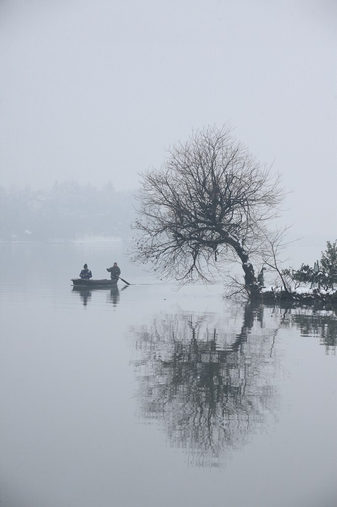 《雪霁无声》<br />
摄于浙江宁波东钱湖