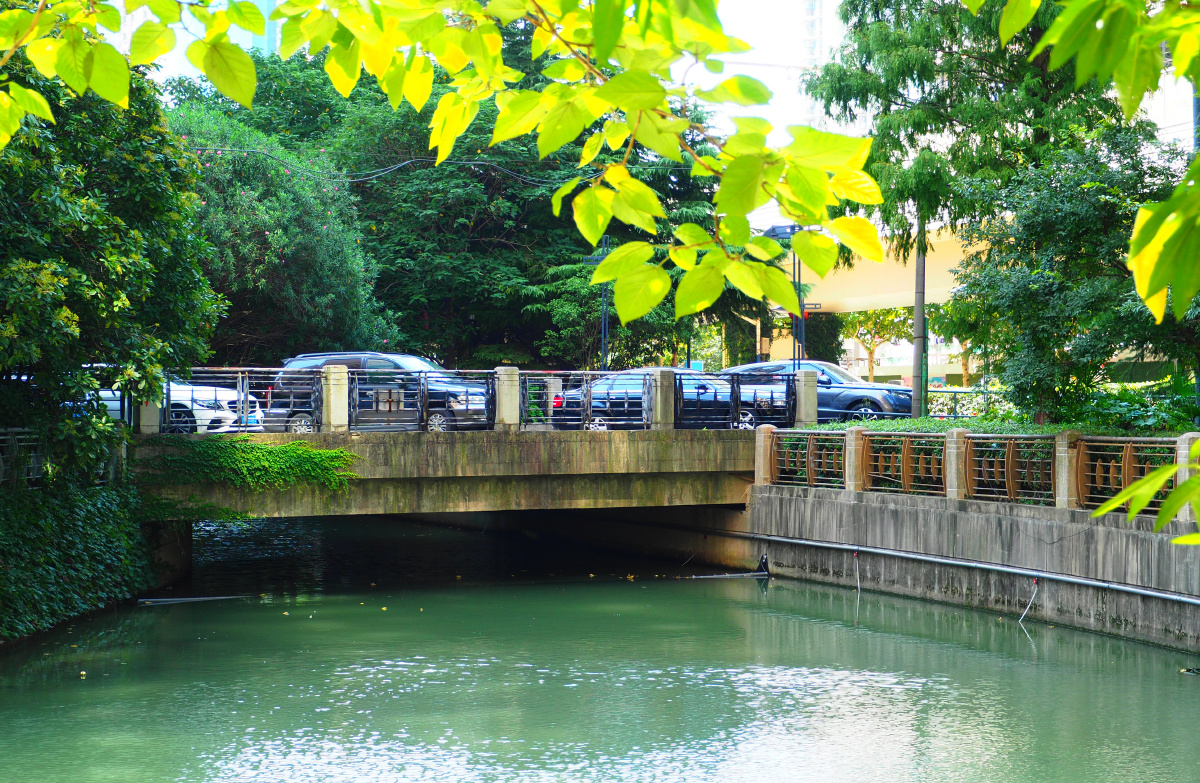 真如港中原两湾城小区桥