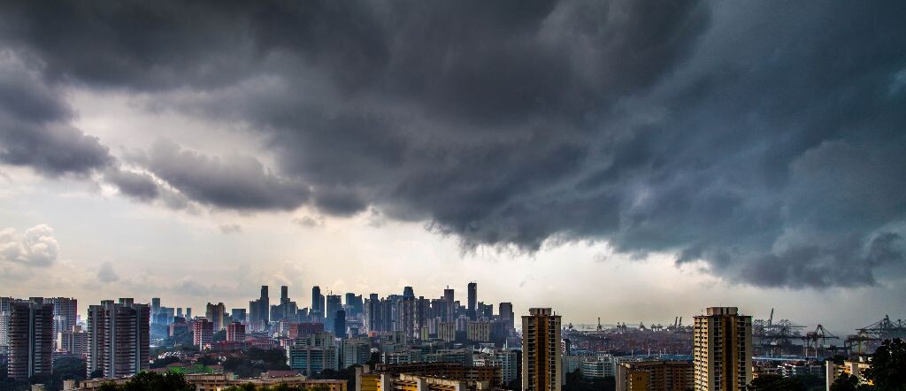 Mount Faber看大雨将至的新加坡