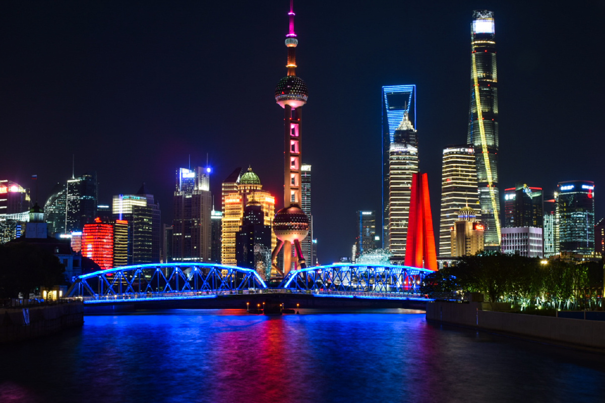 乍浦路桥拍上海夜景真的很漂亮