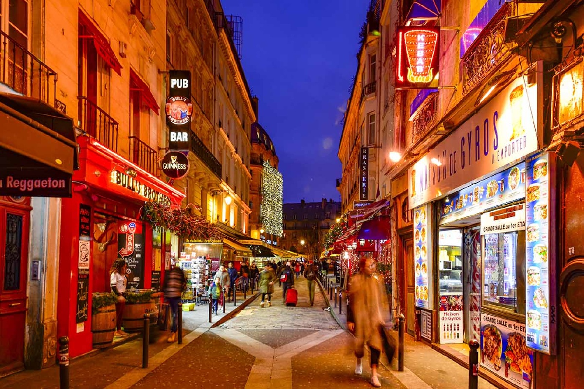 巴黎拉丁区夜景