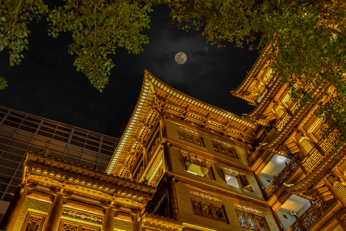 月下禅院摄于广州大佛寺