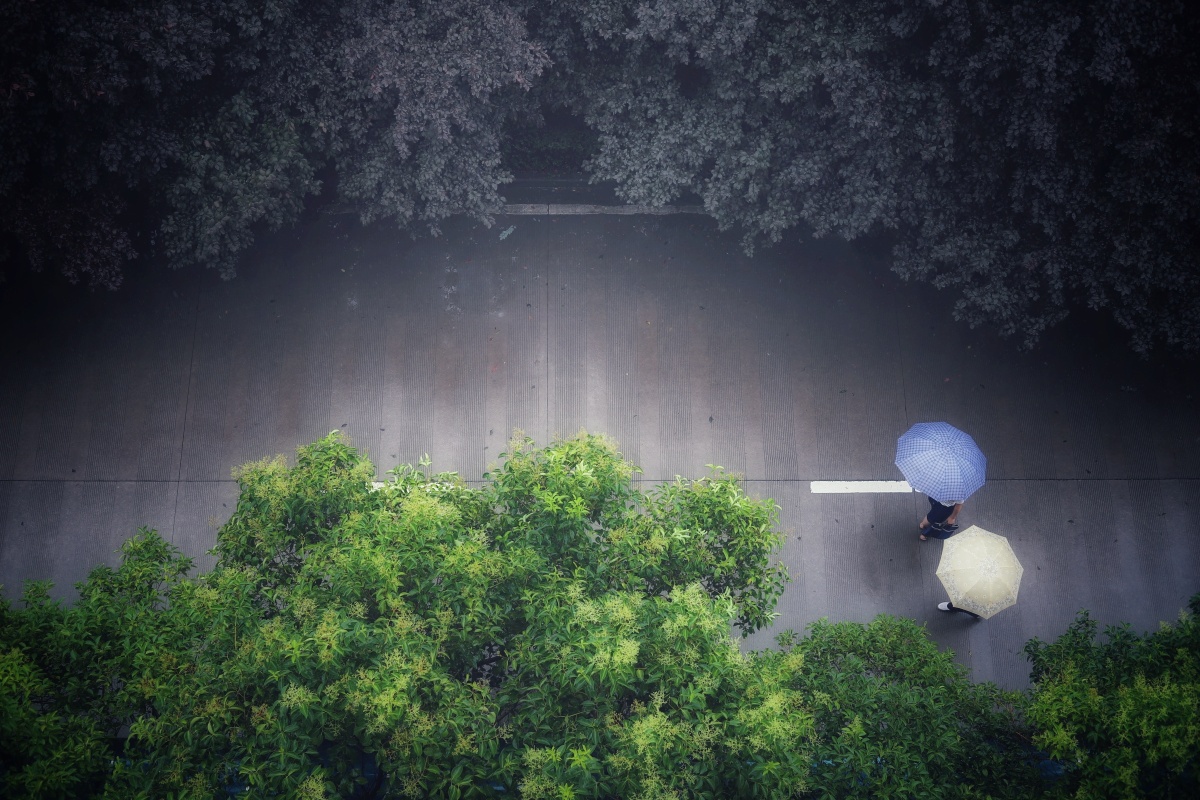 雨天俯拍