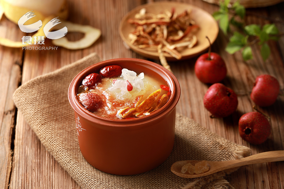 梨舍烤梨炖品拍摄