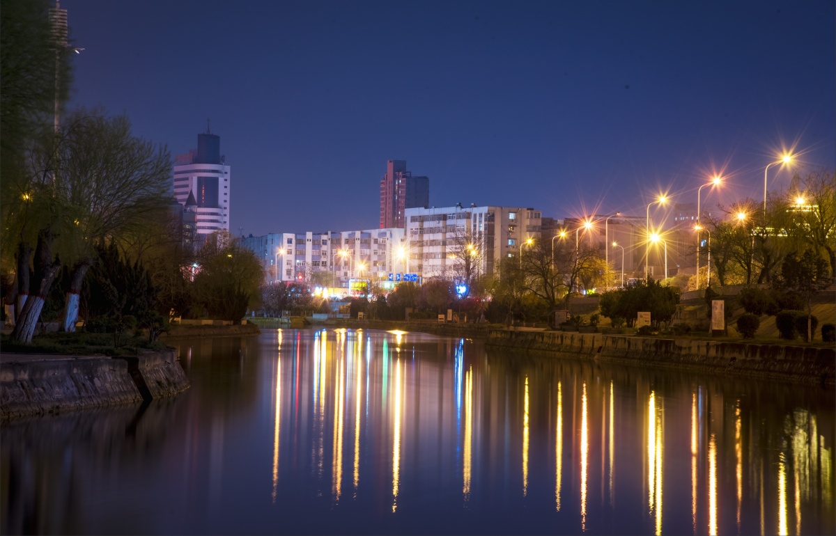 美丽新乡卫河夜景中原明珠之城