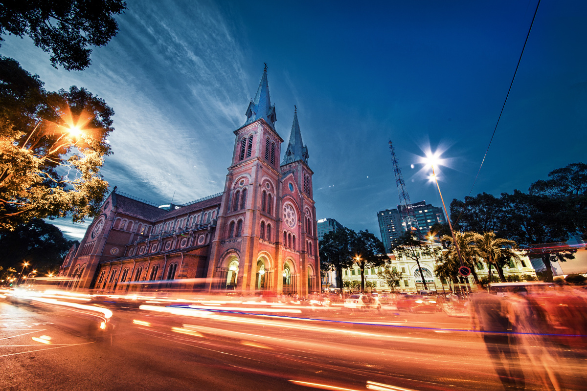 摄于越南胡志明市. br /> 建成于1883年,为法国殖民时期留下的纪念品.