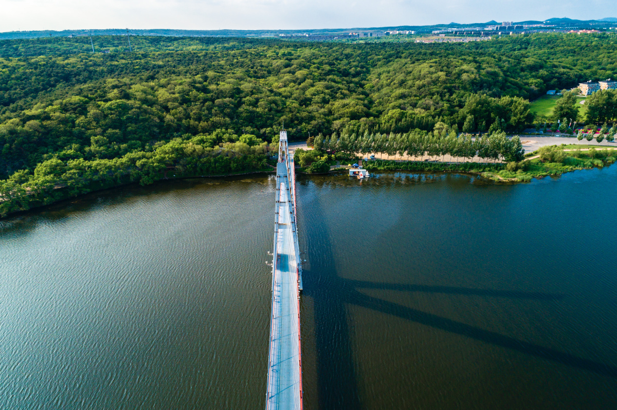 航拍沈阳鸟岛风光