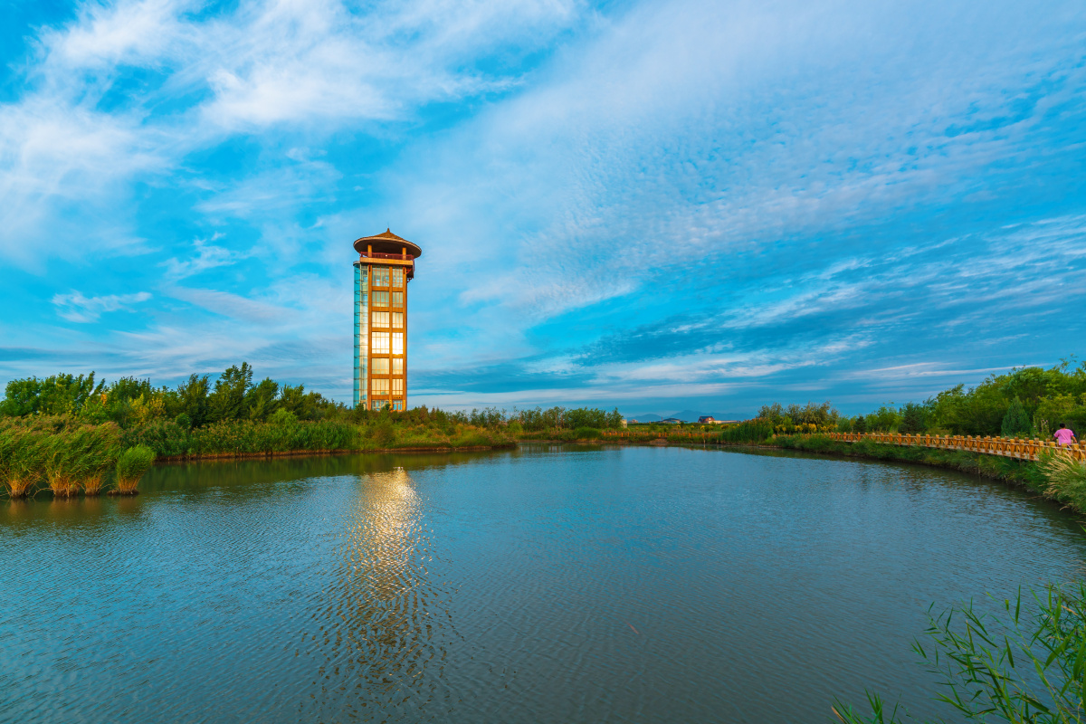 张掖国家湿地公园晨曦