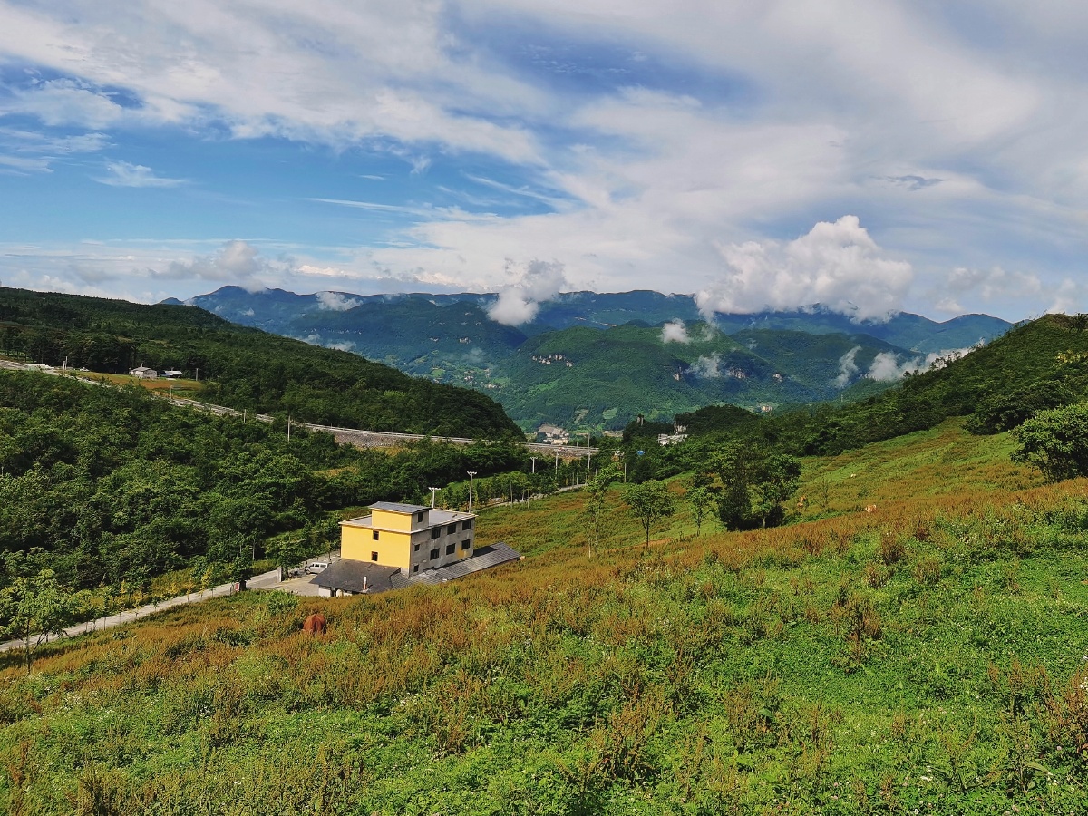 山顶风景手机拍摄于重庆武隆仙女山